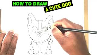 HOW TO DRAW A CUTE DOG EASY WAY  GOT TALENT  EASY DRAWING TUTORIAL howtodraw shortsviral [upl. by Elman210]