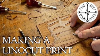 Making A Linocut Print from Start to Finish  Featuring Mr Ritchie [upl. by Oiled]