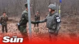 North and South Korea join roads after 14 years [upl. by Genovera]