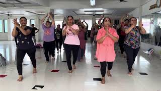 OM YOGA AEROBICS  DO DAILY 45 MINUTE  REMOVE BELLY FAT AT HOME  WEIGHT LOSS MASALA  91065 00115 [upl. by Aniham727]