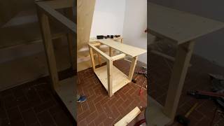 Werkbank für meine kleine DIYWerkstatt im Keller bauen diy woodworking [upl. by Enybor]