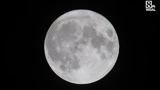 Gorgeous blue supermoon glows over southcentral Pa [upl. by Nannoc]