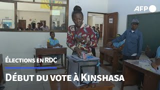 Élections en RDC Kinshasa commence à voter  AFP Images [upl. by Galer]