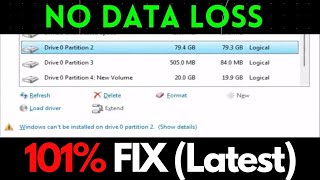 Windows cannot be installed on drive 0 partition 12345 without losing data Latest [upl. by Ulita]