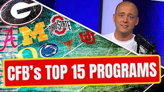 Josh Pate On CFBs Top 15 Programs NEXT 3 Seasons Late Kick Cut [upl. by Omoj76]