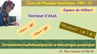 Cours de Physique quantique smp  Formalisme mathématique de la mécanique quantique Partie1 [upl. by Lonier]