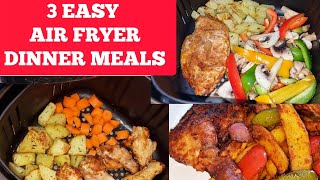 My Top 3 Easy Air fryer Dinner Meals Recipes  Perfect for both small and Big Air fryer sizes [upl. by Laural]