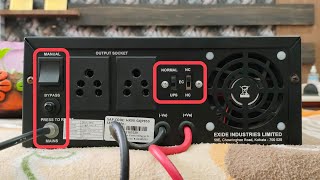 Exide Inverter back panel settings  NCECHC mode  UpsNormal mode  ManualBypass mode [upl. by Audi]