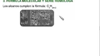 Formula molecular y serie homóloga en alcanos [upl. by Llerroj]