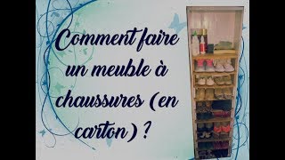 Comment faire un meuble à chaussures en carton  Facile [upl. by Bertle766]