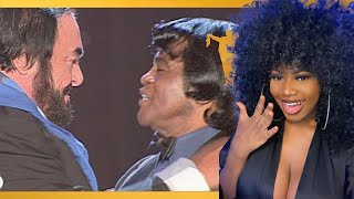 FIRST TIME REACTING TO  quotITS A MANS WORLDquot JAMES BROWN WITH PAVAROTTI REACTION [upl. by Aihsein]