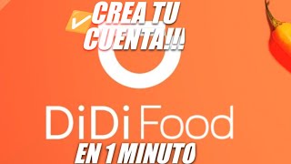 Cómo CREAR una cuenta de DIDI FOOD [upl. by Tiemroth]