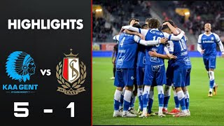 KAA Gent vs Standard de Liège 51 Highlights  La Gantoise  Standard  Jupiler Pro League 2024 [upl. by Rebmaed]