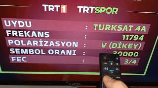 TRT 1 Yeni Kanal Frekans Ekleme HILEVEL Ayarlama Kurulum Hafıza Smart Led Tv [upl. by Siloa543]