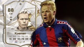 88 ICON RONALD KOEMAN PLAYER REVIEW FC 24 [upl. by Oirottiv]