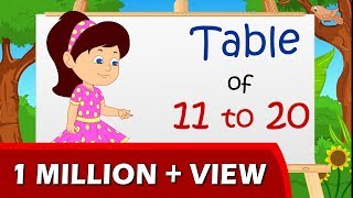 Tables of 11 to 20  Multiplication Tables for kids  Learn Multiplication Tables for children [upl. by Jeannie571]