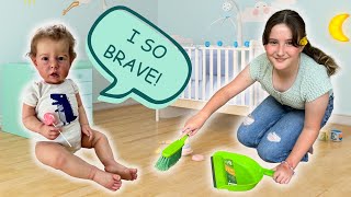 REBORN TODDLER MASON HAS SURGERY PLUS CLEANING OUR REBORN NURSERY [upl. by Leuqer]