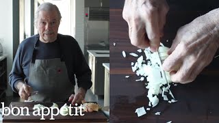 Jacques Pépin Dices an Onion  Bon Appétit [upl. by Anavrin465]