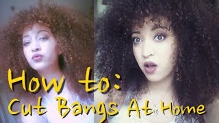 How to Cut Curly Bangs pony knippen voor krullend haar  deel 2 [upl. by Laikeze389]