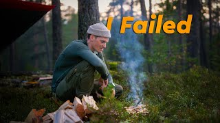 Cowboy Camping  Carving a Swedish Torch rocketstove [upl. by Mikaela94]