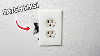 How To Repair Overcut Or Damaged Drywall Around Electrical Box Outlet  DIY Tutorial For Beginners [upl. by Ginelle]