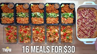 I Meal Prepped 16 Meals for Only 30  Budget Friendly Meal Prep [upl. by Nitfa]