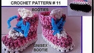 CROCHET SNEAKER BOOTIES HOW TO CROCHET video lessons [upl. by Ojela]