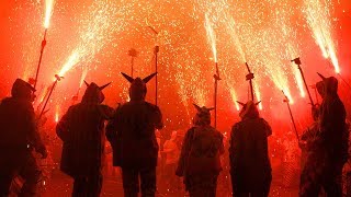 Correfoc Festa Major De Gracia Barcelona The Fire Run [upl. by Asylem798]