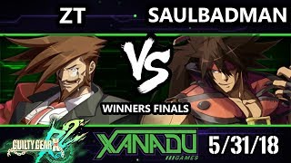 SX 252 GGXRD2  Saul Badman Sol Vs ZT Slayer  Guilty Gear XRD Rev 2 Winners Finals [upl. by Lirpa570]