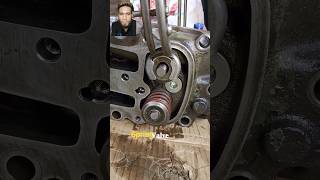 Install lock spring valve  diesel engine mechanic realmechanic automobile [upl. by Kenlay]