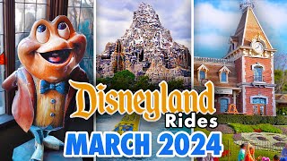 Disneyland Rides  March 2024 POVs 4K 60FPS [upl. by Anayeek]