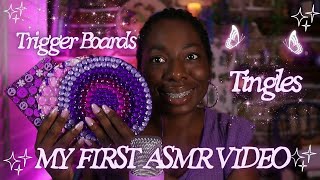 My First Asmr Video Tingly Trigger Boards [upl. by Ten990]