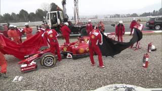 F1 Winter Testing in Spain [upl. by Anitnerolf]