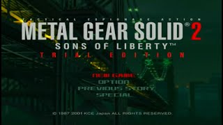 Metal Gear Solid® 2 Sons of Liberty™ Trial Edition  PS2 DEMO  RetroTINK5x 43  1080p60fps [upl. by Caruso]