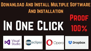How to Download And Install Multiple Software  In One Click TG [upl. by Fayth]