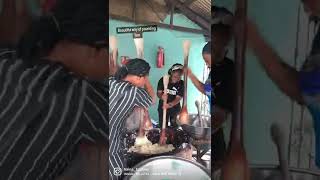 Beautiful way of pounding YAM  Fufu africa africandish shorts [upl. by Aidualk186]