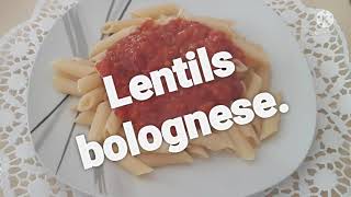 Lentil penne Bolognese Vegan ll Linsen Bolognese ll Naymas World [upl. by Mmada346]