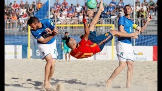 Fútbol Playa  España vence a Italia 51 y se mete en la final [upl. by Ameekahs]