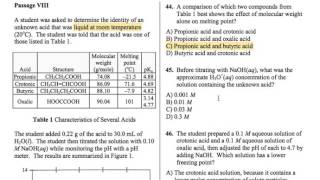 MCAT 2015 Chemistry Tutorial 3 Titration Passage  CurveSetter Tutoring [upl. by Enneillij]