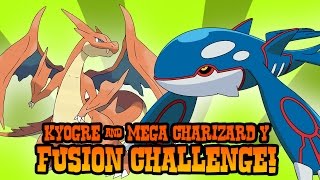 How to Draw Kyogre  Mega Charizard Y Fusion  ART CHALLENGE [upl. by Fey]