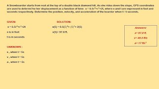 DETERMINE THE POSITION VELOCITY AND ACCELERATION OF THE PARTICLE 🇵🇭 [upl. by Nalon]