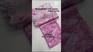 Maheshwari silk sarees silksarees designersarees trending fancysarees partywear latest shorts [upl. by Yboc960]