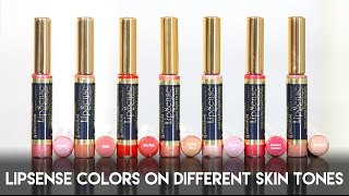 Every LipSense Color on Different Skin tonesHair Colors Long Lasting Lip Color by SeneGence [upl. by Eislel445]