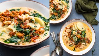 Copycat Olive Garden Vegan Zuppa Toscana Soup [upl. by Dena]