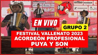 FESTIVAL VALLENATO 2023  ACORDEÓN PROFESIONAL PUYA Y SON Grupo 2 [upl. by Nyladnor]