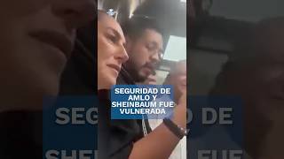 Seguridad de AMLO y Sheinbaum se vio vulnerada en elevador de hotel en Tepic shorts [upl. by Aral]