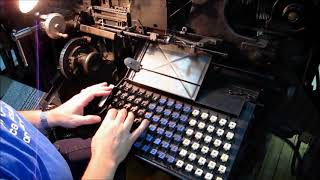 The Linotype in Action [upl. by Neo]