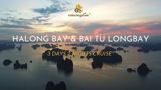 Indochina Junk  Halong Bay and Bai Tu Long Bay 3 days 2 nights cruise itinerary [upl. by Enirrok494]