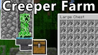 Creeper Farm  1800hr  Gunpowder Farm  Minecraft 120 [upl. by Amerak]