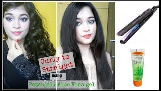 Hair Straightening using Aloe Vera Gel  Curly to Straight Hair  SunnyAndTwinkle [upl. by Lectra]